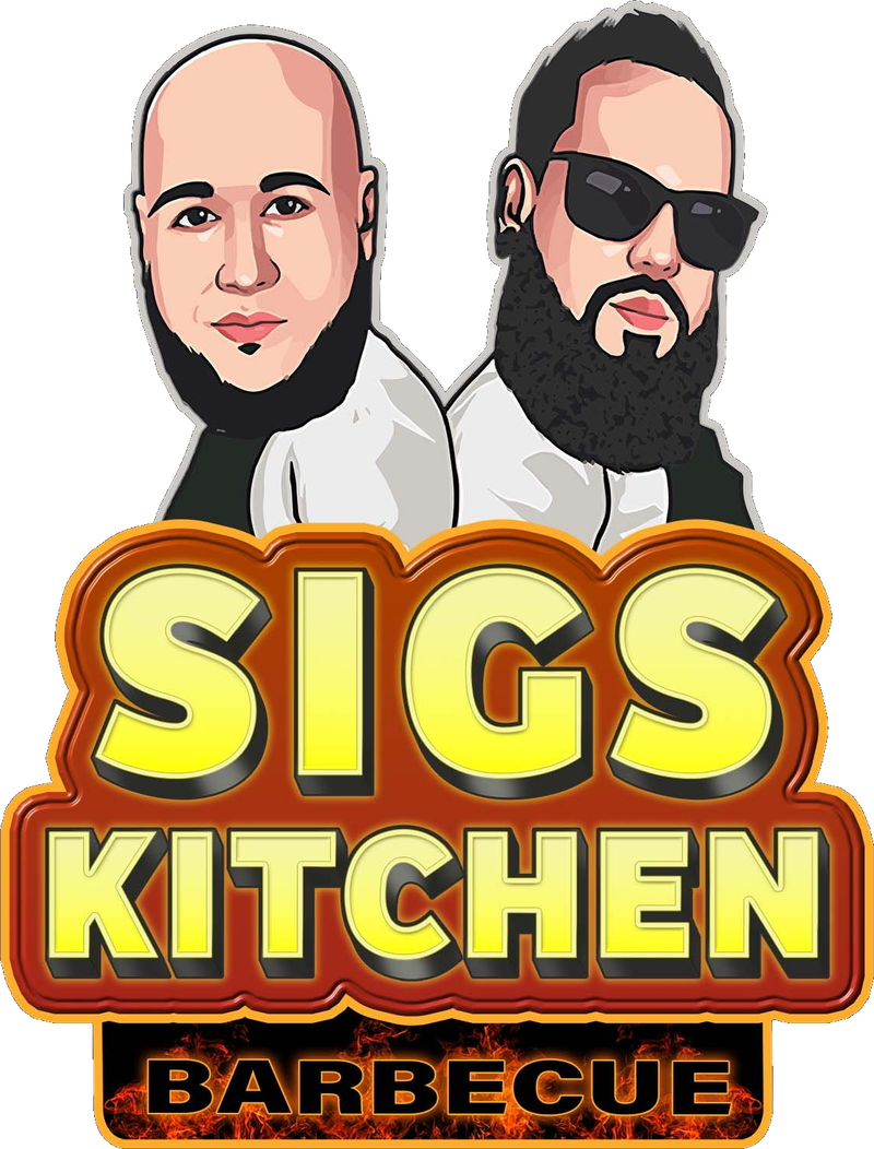 Sig's Kitchen Barbecue — official logo featuring Nick and Ben